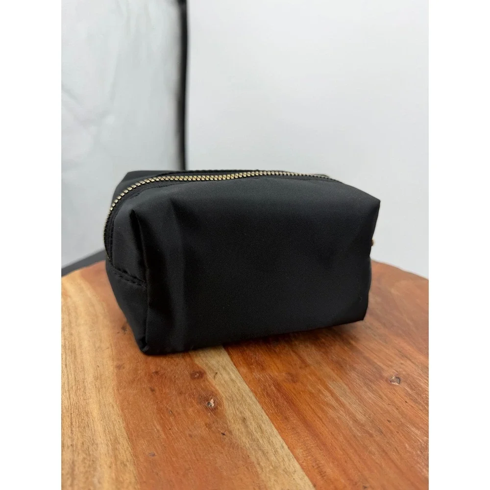 Ted Baker London Cosmetic Bag Women Small Black Floral Lining Nylon Pouch